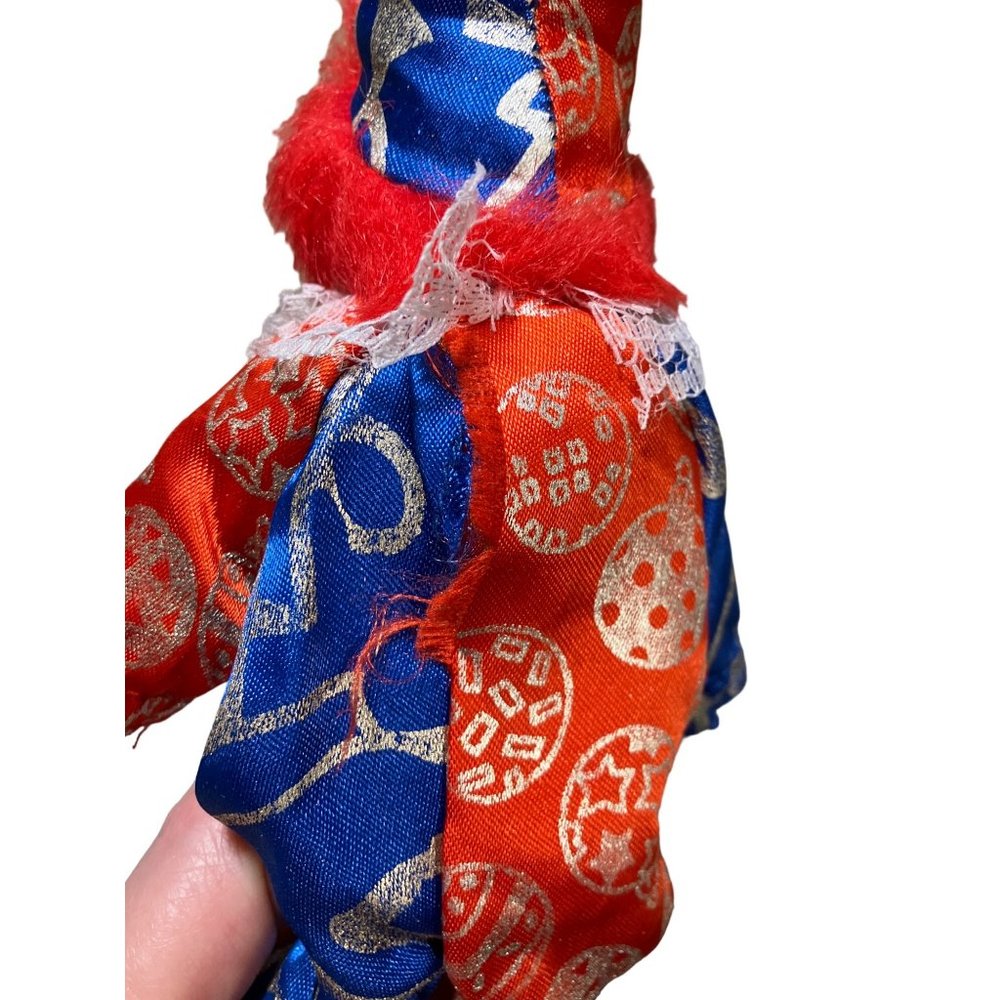 Clown Doll with Red Hair and red/ blue outfit - Picture 5 of 16